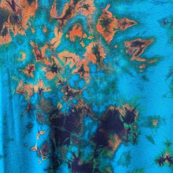 014 Vibrant Blue Tie-Dye Open Cardigan - Picture 3 of 7